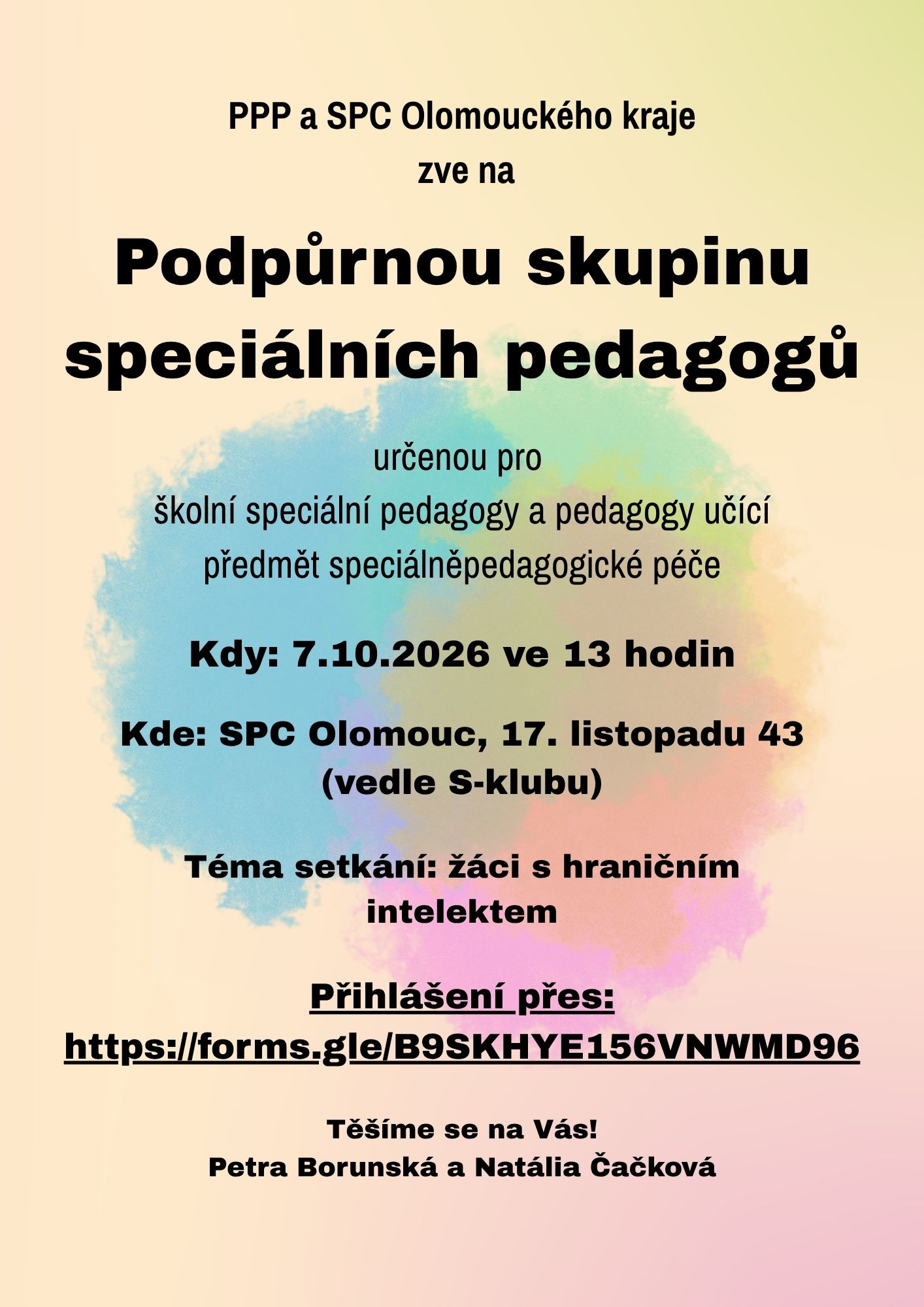 Pozvánka Podpůrná skupina 7 10