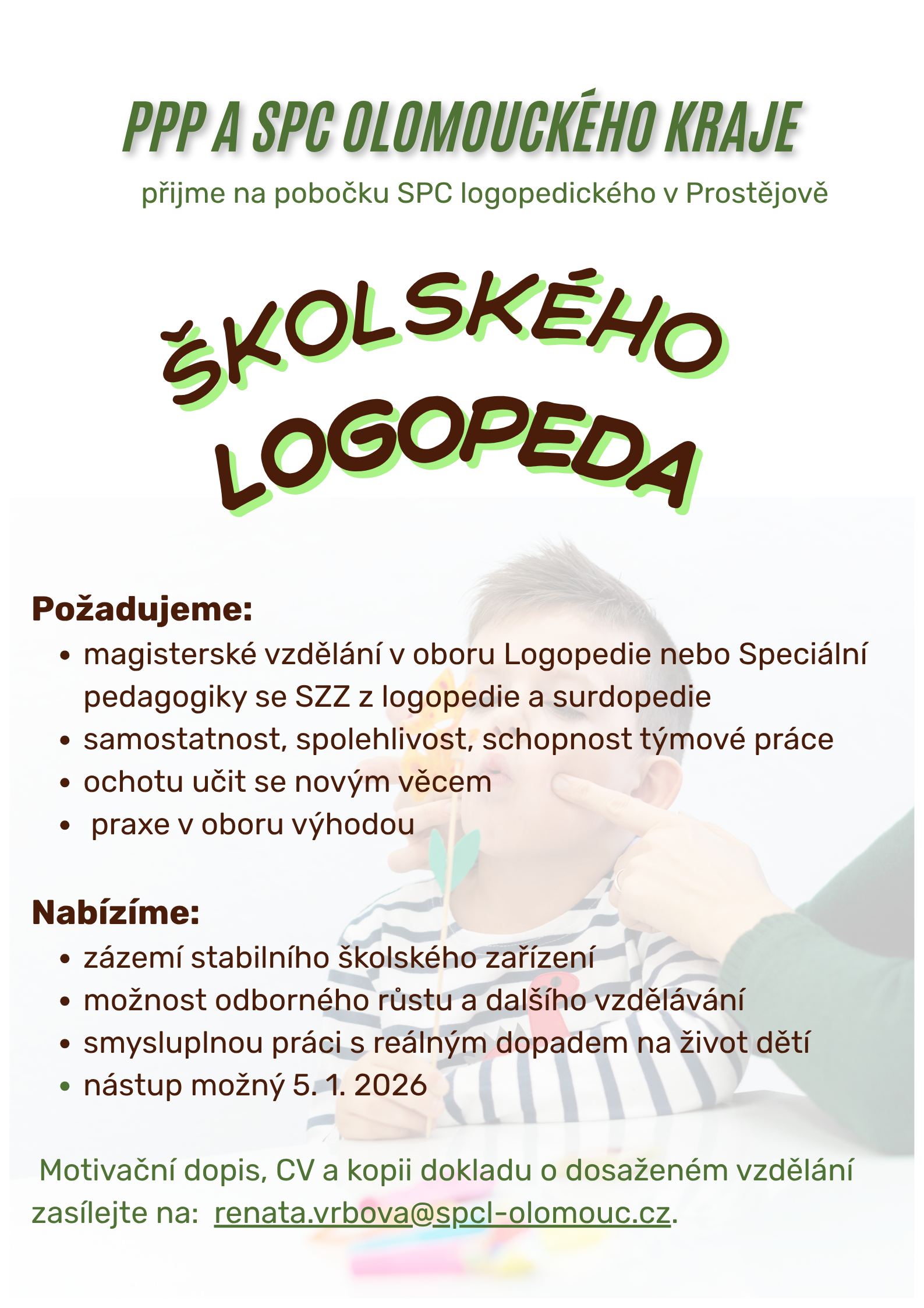 Inzerát SPC L Prostějov